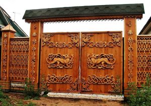 Ворота деревянные